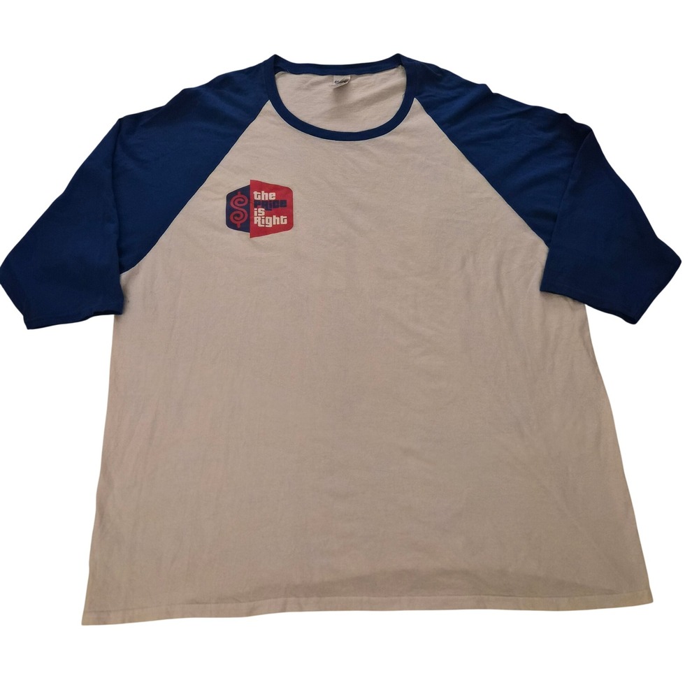 Gildan The Price Is Right Raglan Baseball Tee Blue Cream 3XL PJD3 42 Graphic